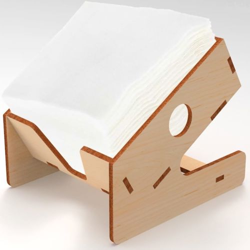 طرح جا دستمال دستمال استند دستمال جای دستمال برش لیزری - napkin holder tissue paper stand napkin holder laser cutting - برای دستگاه CNC چوب و لیزر (سی ان سی)