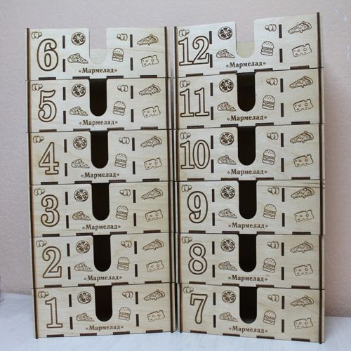 طرح جا دستمال با جای ادویه میلی متری برای برش لیزری - napkin holder with spice rack 4mmfor laser cut ve - برای دستگاه CNC چوب و لیزر (سی ان سی)