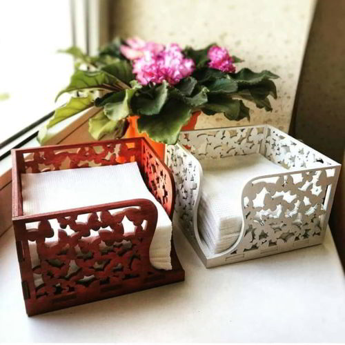 طرح جعبه مرتب کننده دستمال برش لیزری - napkin organizer box laser cutting ve - برای دستگاه CNC چوب و لیزر (سی ان سی)