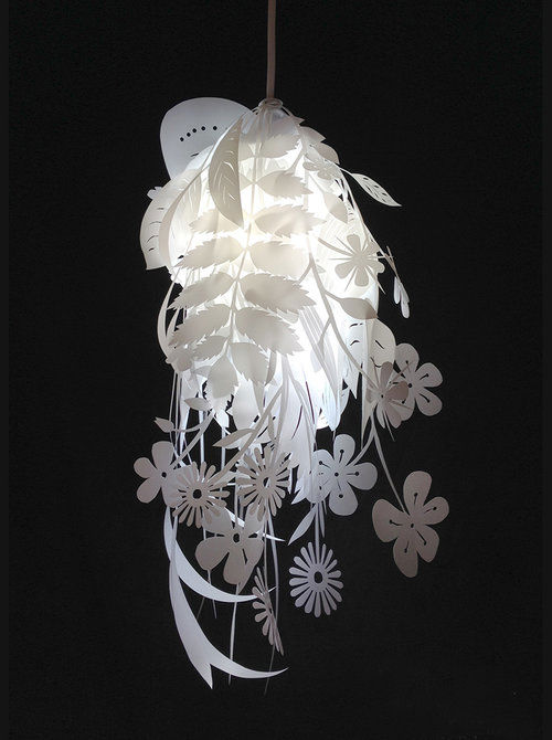 طرح آباژور بوم طبیعی لیزر - natural canvas lampshade1 laser - برای دستگاه CNC چوب و لیزر (سی ان سی)