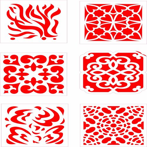 طرح مجموعه توری پنجره جدید برای برش لیزری - new window screens set for laser cutting - برای دستگاه CNC چوب و لیزر (سی ان سی)