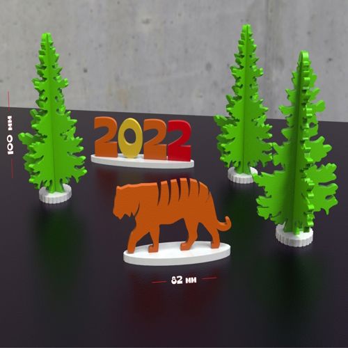 طرح اسباب‌بازی‌های چوبی سال نو میلی‌متر برای برش لیزری - new year toys wood 4mm for laser cut ve - برای دستگاه CNC چوب و لیزر (سی ان سی)