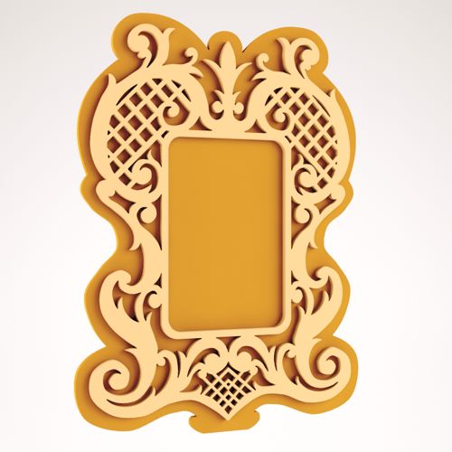 طرح قاب آینه خوب قاب - nice mirror frame - برای دستگاه CNC چوب و لیزر (سی ان سی)