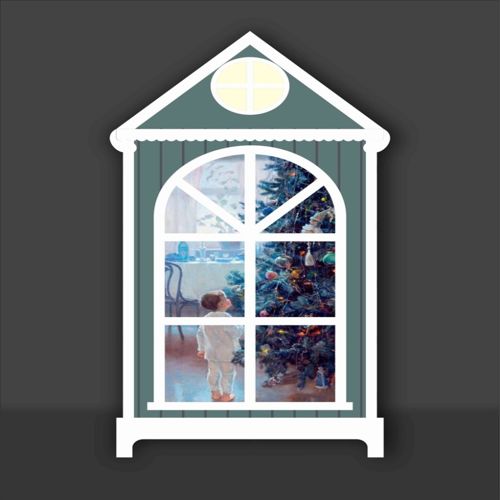 طرح چراغ خواب اکریلیک با چاپ شفاف در ویندوز - night light acrylic with translucent printing in windows ve - برای دستگاه CNC چوب و لیزر (سی ان سی)