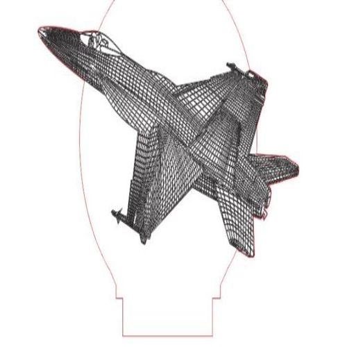 طرح night-light-aircraft-led-3d-illusion-table-lamp-bedroom-lighting-for-laser-cutting