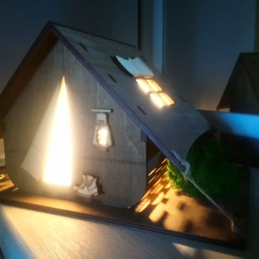 طرح چادر چراغ شب برای برش لیزری - night light tent for laser cut ve - برای دستگاه CNC چوب و لیزر (سی ان سی)