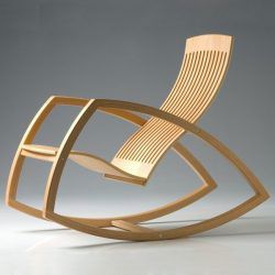طرح صندلی گهواره‌ای بلوطی برای برش لیزر cnc - oak rocking chair for laser cut cnc ve - برای دستگاه CNC چوب و لیزر (سی ان سی)