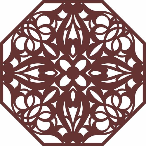 طرح الگوهای جلی اتاق نشیمن هشت ضلعی درز برای برش لیزر - octagonal living room seamless jali patterns for laser cutiing ve - برای دستگاه CNC چوب و لیزر (سی ان سی)
