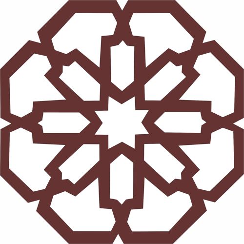 طرح اتاق هشت ضلعی درز جلی پانل برای برش لیزر - octagonal room seamless jali panel for laser cutting - برای دستگاه CNC چوب و لیزر (سی ان سی)