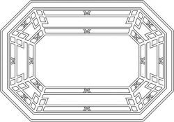 طرح الگوی میز چوبی هشت ضلعی برای برش لیزر cnc - octagonal wooden desk pattern for laser cut cnc - برای دستگاه CNC چوب و لیزر (سی ان سی)