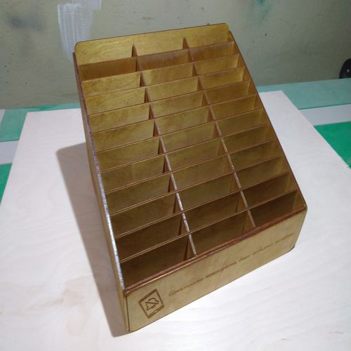 طرح جا نگهدارنده برای گوشی‌ها عددی قفسه نگهدارنده - organizer for phones 36 pcs storage rack ve - برای دستگاه CNC چوب و لیزر (سی ان سی)