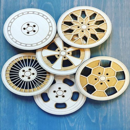 طرح زیرلیوانی‌های چرخ‌دار اصلی برای برش لیزری نیاز به تعمیر - original wheel coasters for laser cutting ve - برای دستگاه CNC چوب و لیزر (سی ان سی)