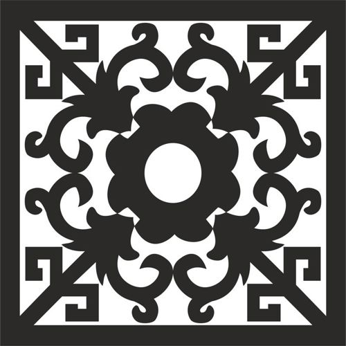 طرح تزئینی الگوی طراحی - ornamental pattern design - برای دستگاه CNC چوب و لیزر (سی ان سی)