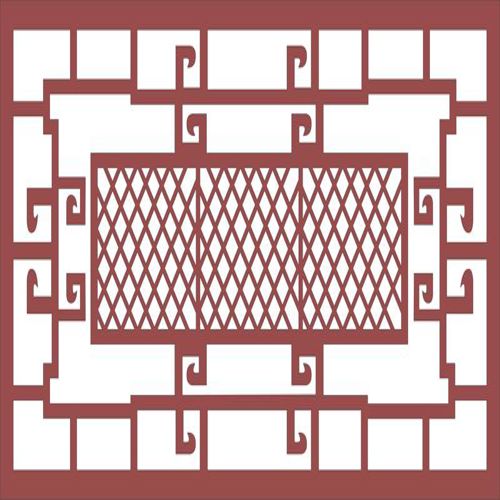 طرح نرده فولادی تزئینی الگو - ornamental steel fence pattern - برای دستگاه CNC چوب و لیزر (سی ان سی)