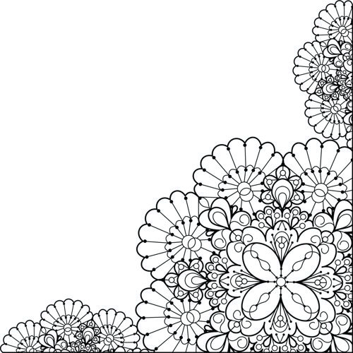 طرح گل تزئینی الگو - ornament floral stencil pattern - برای دستگاه CNC چوب و لیزر (سی ان سی)
