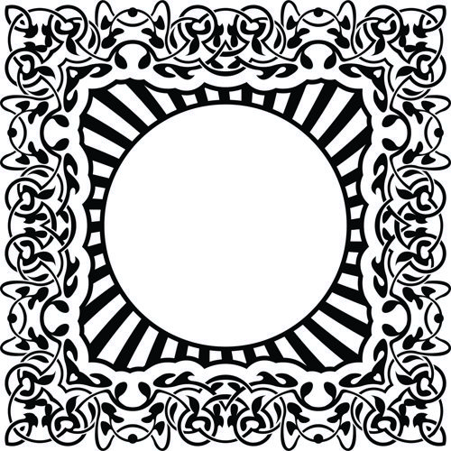 طرح گل تزئینی استنسیل الگوی یکپارچه - ornament floral stencil seamless pattern - برای دستگاه CNC چوب و لیزر (سی ان سی)