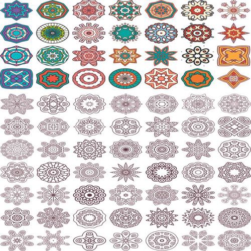 طرح کارت زیورآلات زیبا با ماندالا - ornaments beautiful card with mandala ve - برای دستگاه CNC چوب و لیزر (سی ان سی)