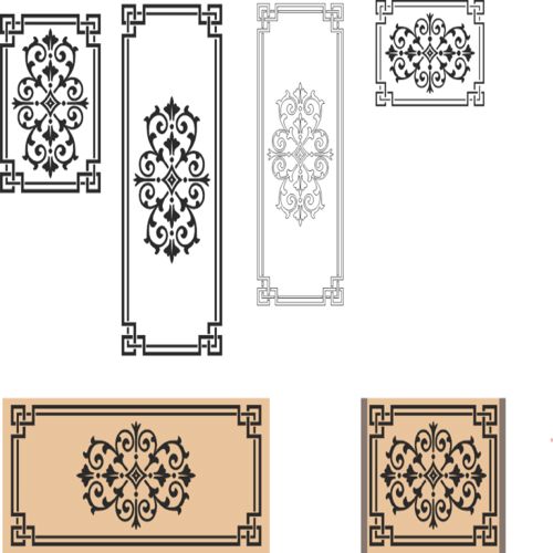 طرح زیور آلات برای برش لیزری - ornaments for laser cut ve - برای دستگاه CNC چوب و لیزر (سی ان سی)