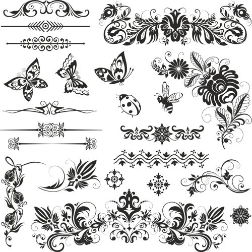 طرح زیور آلات nsect set for laser cut - ornaments nsect set for laser cutting ve - برای دستگاه CNC چوب و لیزر (سی ان سی)