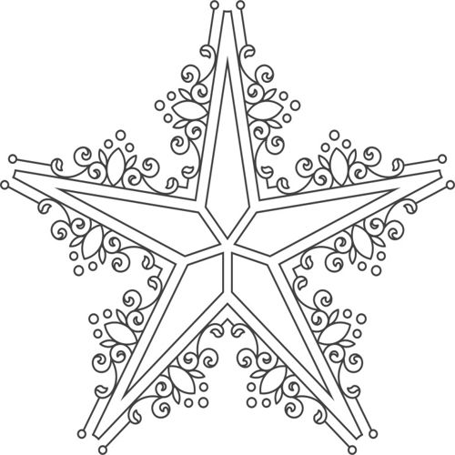 طرح زینت ستاره برای برش لیزری - ornament star for laser cutting ve - برای دستگاه CNC چوب و لیزر (سی ان سی)