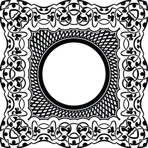 طرح الگوی استنسیل تزئینی برای برش لیزری - ornament stencil pattern design for laser cut ve - برای دستگاه CNC چوب و لیزر (سی ان سی)