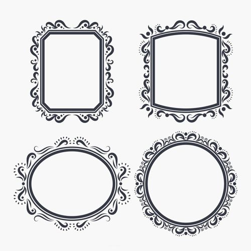 طرح قاب تزئینی وکتورهای - ornate frame vectors - برای دستگاه CNC چوب و لیزر (سی ان سی)