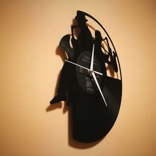 طرح ساعت وینیل بلوز جاز ساعت آلبوم - orologio vinile blues jazz clock - برای دستگاه CNC چوب و لیزر (سی ان سی)