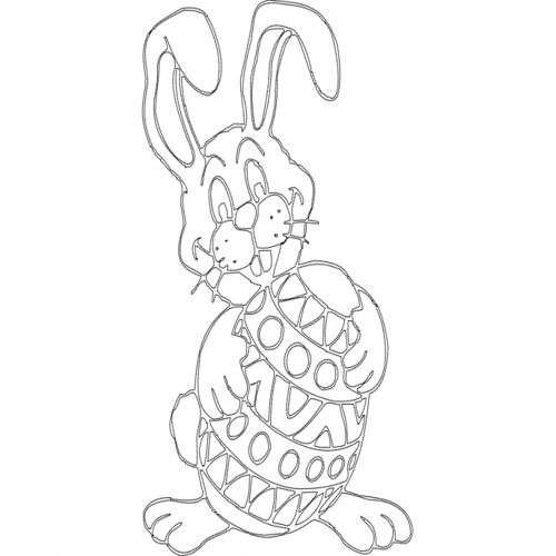 طرح خرگوش استراز - osterhase rabbit - برای دستگاه CNC چوب و لیزر (سی ان سی)