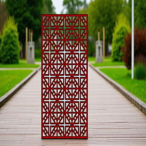 طرح پنل گریل هندسی فضای باز برای دکوراسیون منظره - outdoor geometric grill panel for landscape decor ve - برای دستگاه CNC چوب و لیزر (سی ان سی)