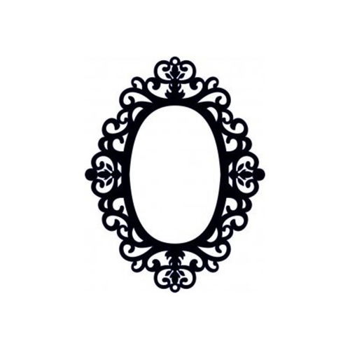طرح آینه بیضی شکل قاب - oval shaped mirror frame - برای دستگاه CNC چوب و لیزر (سی ان سی)