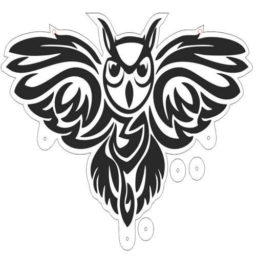 طرح جغد برای برش لیزری - owl for laser cut ve - برای دستگاه CNC چوب و لیزر (سی ان سی)