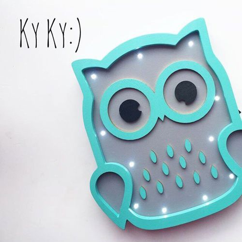 طرح قالب چراغ شب به رهبری جغد - owl led night light template ve - برای دستگاه CNC چوب و لیزر (سی ان سی)