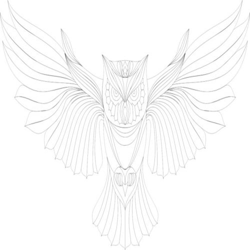 طرح جغد تزئینی برای برش لیزری - owl ornament for laser cut ve - برای دستگاه CNC چوب و لیزر (سی ان سی)