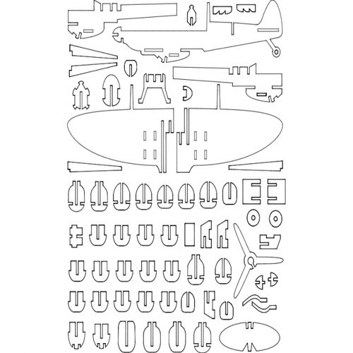 طرح p30 spiritfire p30 spitfire - p301 spiritfire p301 spitfire - برای دستگاه CNC چوب و لیزر (سی ان سی)