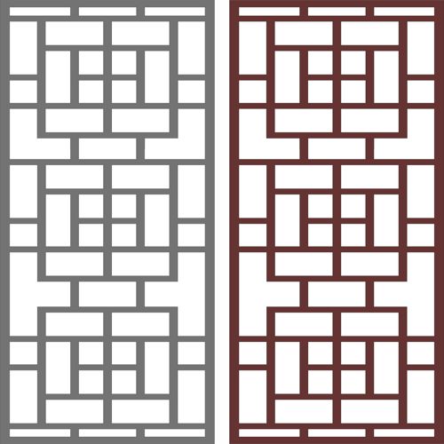 طرح الگوهای جداکننده اتاق پنل جالی - panel jali room divider patterns - برای دستگاه CNC چوب و لیزر (سی ان سی)