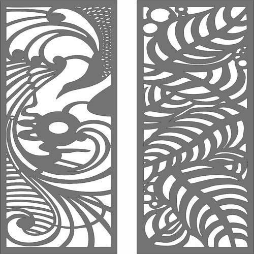 طرح پانل‌های مشبک جداکننده اتاق الگوهای مجموعه برای برش لیزری - panels lattice room divider patterns set for laser cut ve - برای دستگاه CNC چوب و لیزر (سی ان سی)