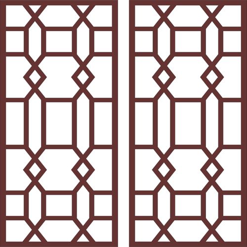 طرح پانل‌های جداکننده اتاق جالی درز - panels room divider jali seamless - برای دستگاه CNC چوب و لیزر (سی ان سی)