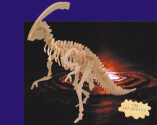 طرح parasaurolophus 3d wooden puzzle - parasaurolophus 3d wooden puzzle - برای دستگاه CNC چوب و لیزر (سی ان سی)