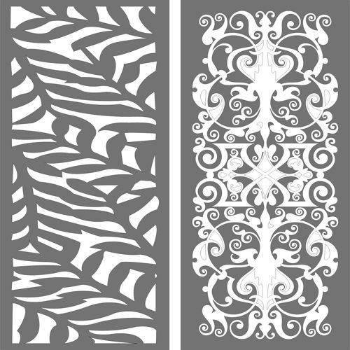 طرح پارتیشن داخلی پنل صفحه اتاق جداکننده الگوهای برای برش لیزر - partition indoor panel screen room divider patterns for laser cut ve - برای دستگاه CNC چوب و لیزر (سی ان سی)
