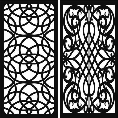 طرح partition-indoor-panels-screen-room-divider-seamless-designs-for-laser-cut-ve