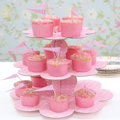 طرح پایه کیک فنجانی مهمانی برای برش لیزری - party cup cake stand for laser cutting ve - برای دستگاه CNC چوب و لیزر (سی ان سی)