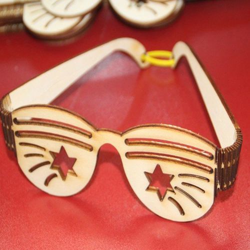 طرح عینک آفتابی مهمانی تخته سه لا برای برش لیزری - party sunglasses plywood for laser cut ve - برای دستگاه CNC چوب و لیزر (سی ان سی)
