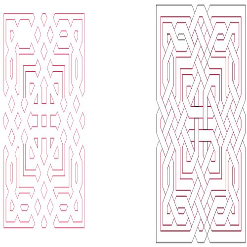طرح الگوی جفت هنر - pattern pair art - برای دستگاه CNC چوب و لیزر (سی ان سی)