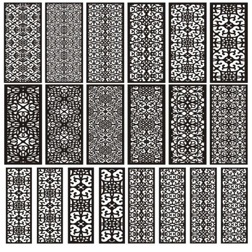 طرح الگوی پنل قالب‌ها - pattern panel templates ve - برای دستگاه CNC چوب و لیزر (سی ان سی)