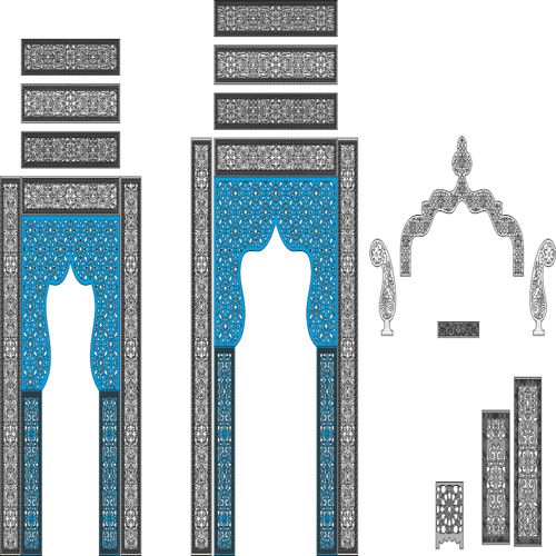 طرح الگوی صفحه پنل - pattern screen panel 1484 ve - برای دستگاه CNC چوب و لیزر (سی ان سی)