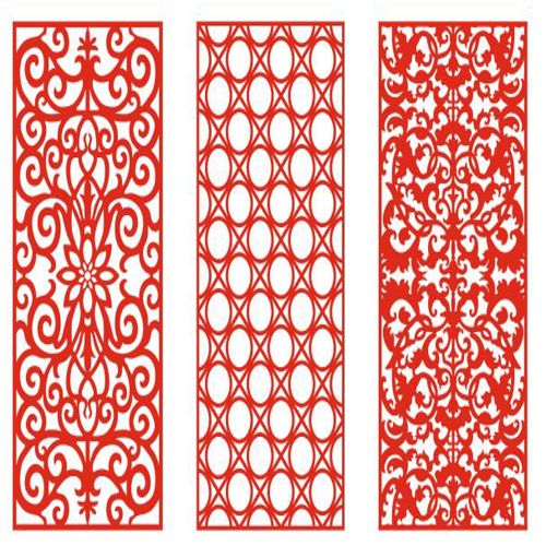 طرح الگو و طرح مشبک برای پنلهای اسپلیتر فضا برای برش دستگاه CNC چوب و لیزر  pattern-screen-panel-1552-ve