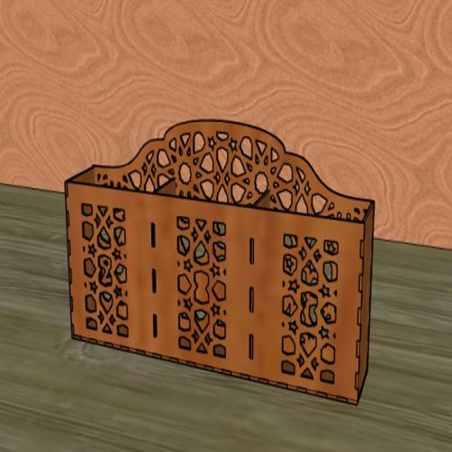 طرح جا قلمی طراحی میز سازماندهنده برش لیزری - pen holder design desk organizer laser cut ve - برای دستگاه CNC چوب و لیزر (سی ان سی)
