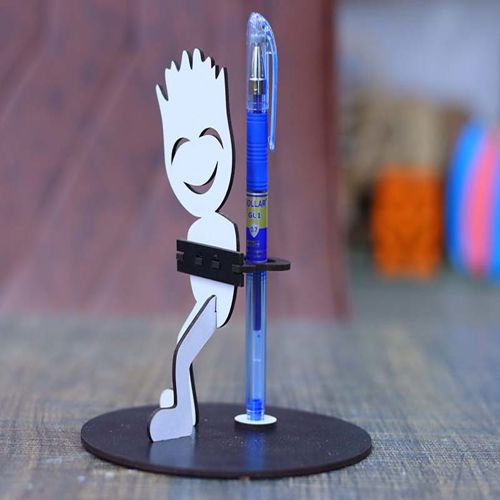 طرح جا قلمی قالب جا قلم گروت 3mm برش لیزری - pen holder template groot pencil holder 3mm laser cut ve - برای دستگاه CNC چوب و لیزر (سی ان سی)