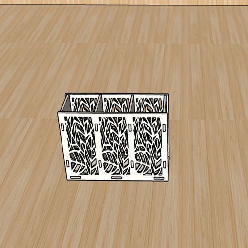 طرح جا قلمی چوبی میز نگهداری برش لیزری - pen holder wood desk storage laser cut ve - برای دستگاه CNC چوب و لیزر (سی ان سی)