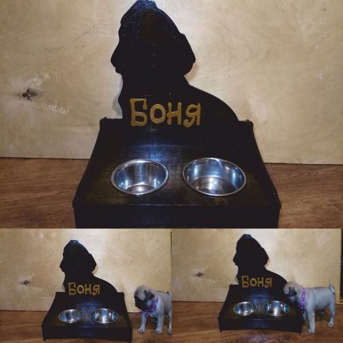 طرح کاسه سگ شخصی سازی شده برای برش لیزری - personalized dog bowl stand for laser cutting ve - برای دستگاه CNC چوب و لیزر (سی ان سی)